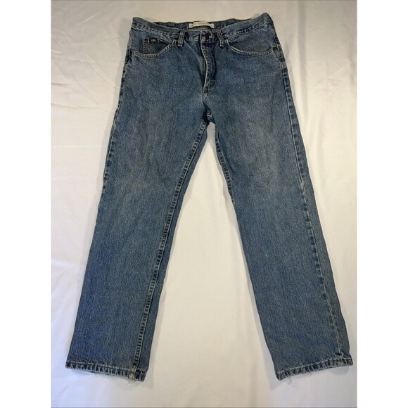 Lee Men’s 34 x 30 Regular Fit Medium Wash Jeans - Picture 1 of 7